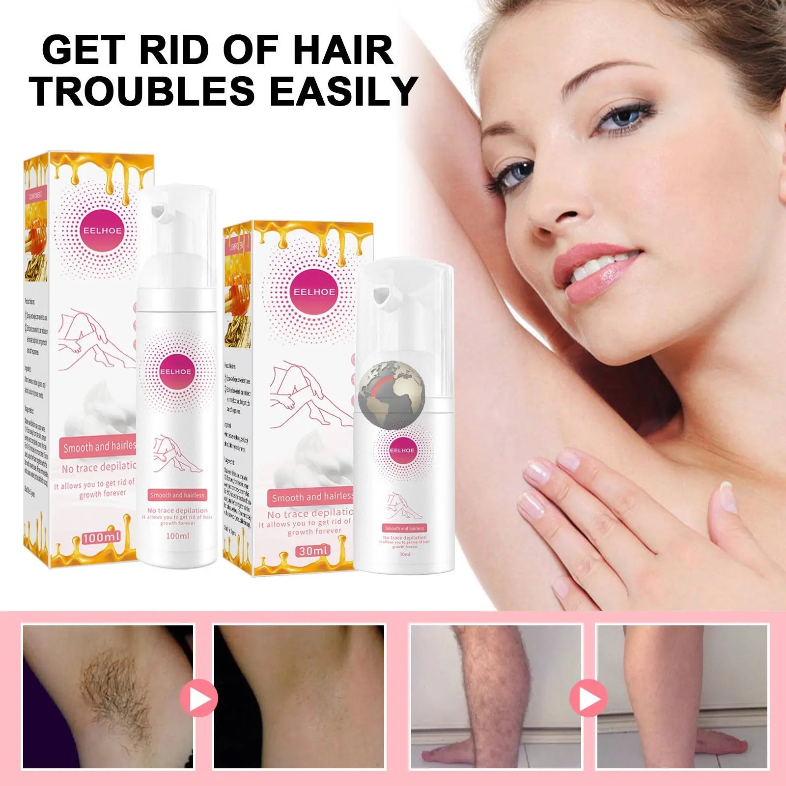 30ml/100ml Body Hair Removal Spray Non - irritating - Mode Fashion
