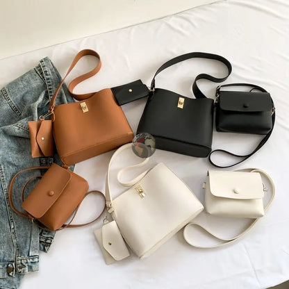 3piece set with a Shoulder Bag, Purse and Clutch Mode Fashion