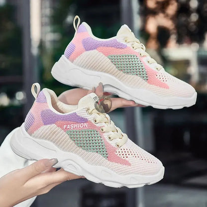 Colorblock Lace - Up Sneakers – Lightweight Walking & Running Shoes - Xandu Limited
