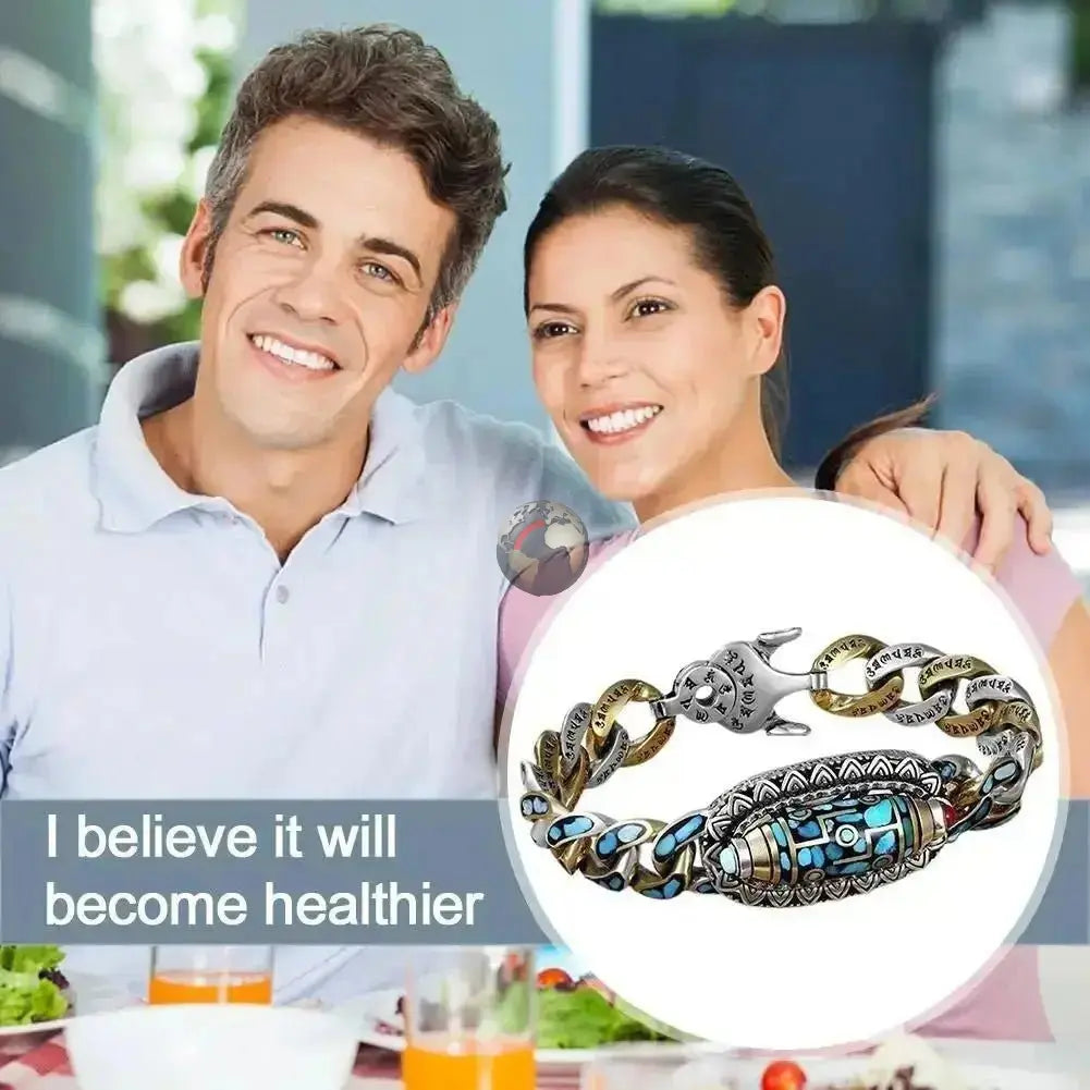 Men's Retro Nine - Eye Pearl Bracelet - Unique Vintage Style Jewelry - Xandu Limited